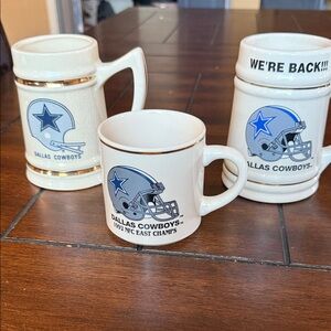 NFL Dallas Cowboys Mug and Stein Set - Cream and Blue